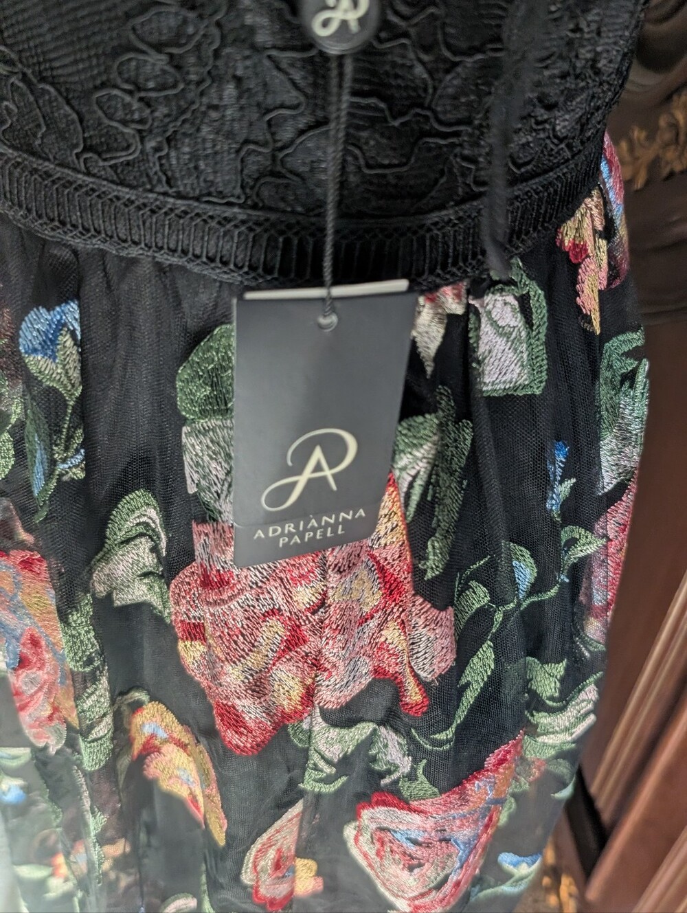 Adriana Papell Embroidered Maxi NWT Retail $299 - Picture 7 of 9